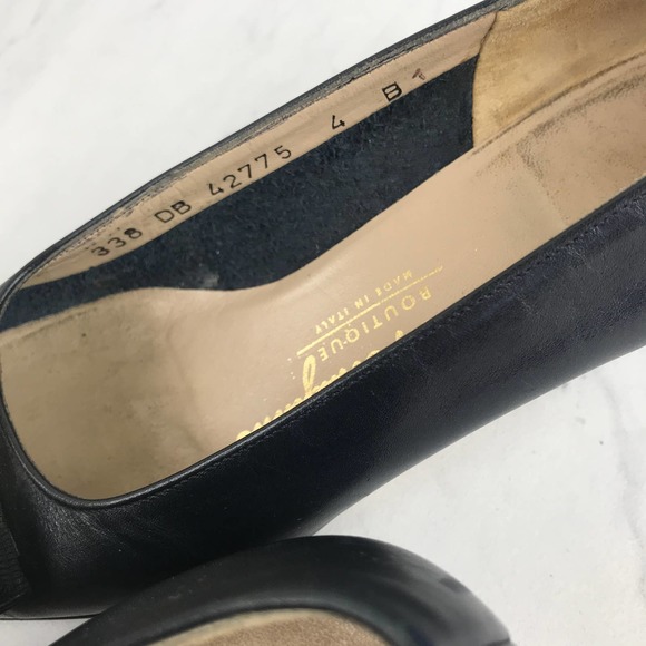 Salvatore Ferragamo Varina Flat Navy Blue Size 4B - Picture 8 of 11